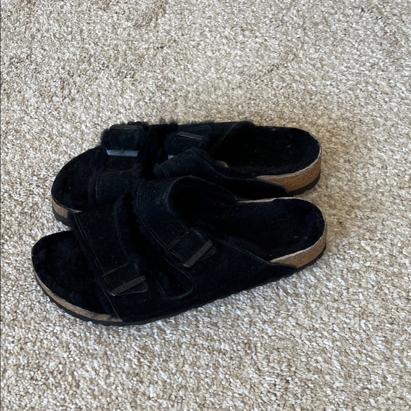 Birkenstock Shoes - Birkenstock Black Suede Sandals